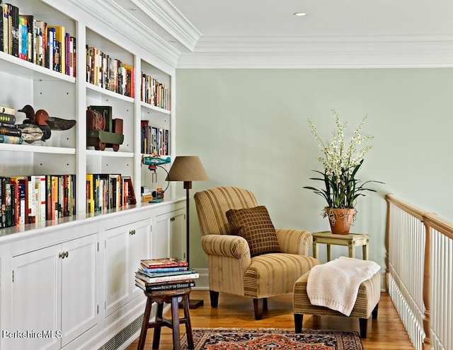 258 Sandisfield Rd, New Marlborough, MA 01230 - living area featuring wood finished floors and ornamental molding