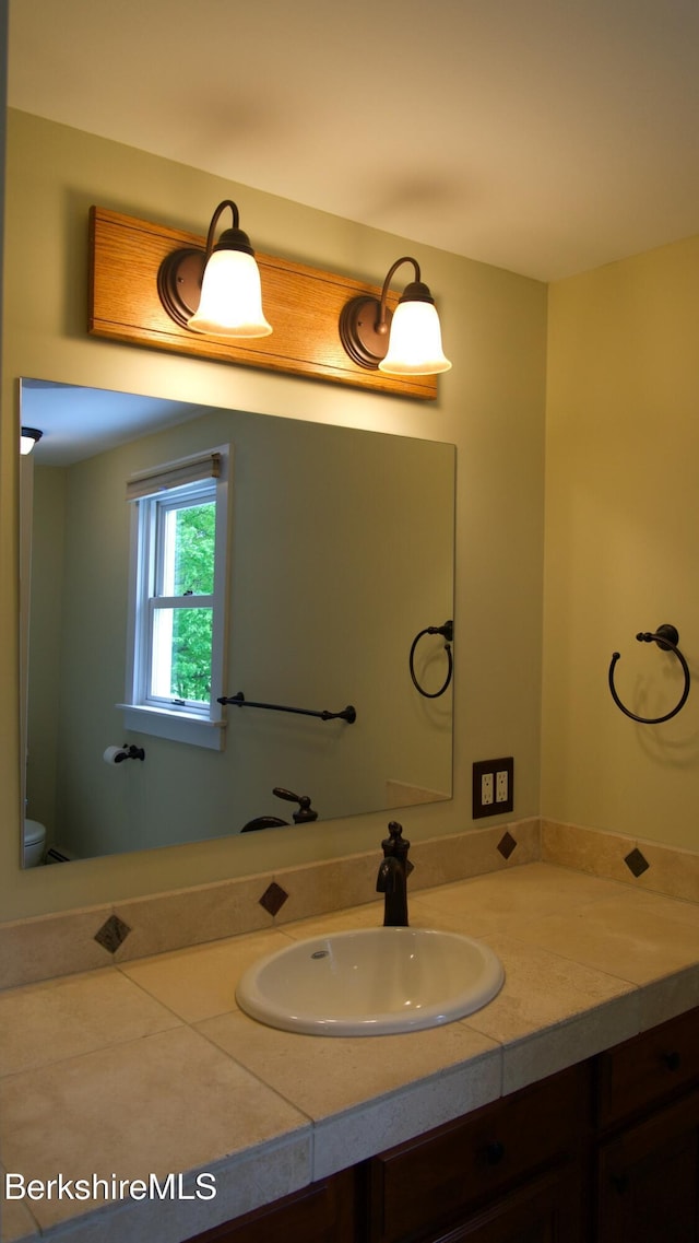 366 Clough Rd, Stamford, VT 05352 - bathroom with vanity and toilet