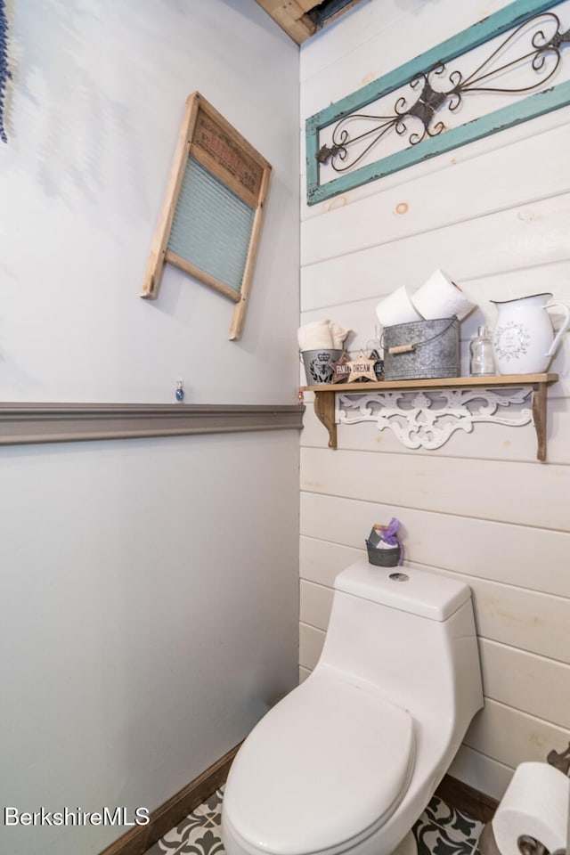 78 Slope Rd, Tolland, MA 01034 - bathroom featuring toilet and wooden walls