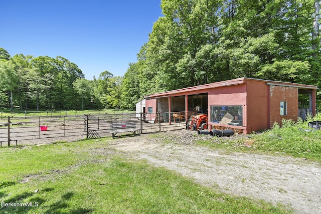 20 E Dugway Rd, Lenox, MA 01240 - horse barn featuring a view of trees