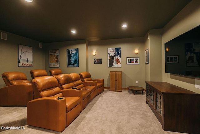 116 Brush Hill Rd, Great Barrington, MA 01230 - home theater featuring light carpet and recessed lighting