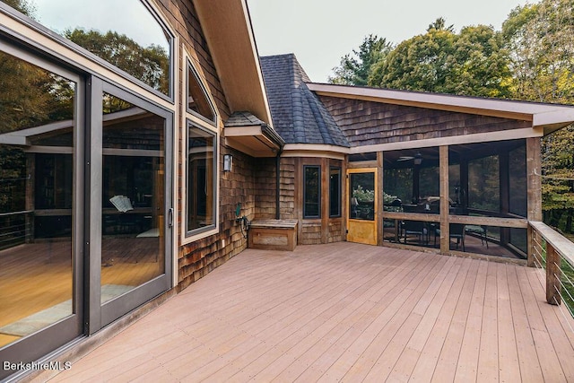 116 Brush Hill Rd, Great Barrington, MA 01230 - wooden deck featuring a sunroom