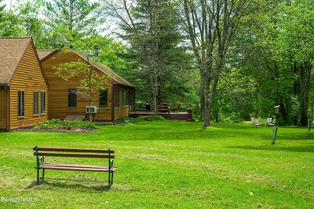 33 Interlaken Rd, Stockbridge, MA 01262 - view of green lawn featuring a deck