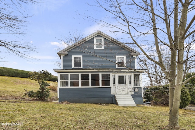 495 Main St, Williamstown, MA 01267 - exterior space with a yard and a sunroom