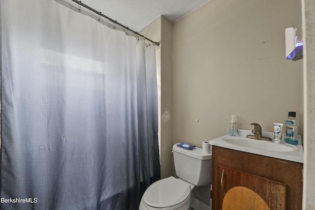 495 Main St, Williamstown, MA 01267 - bathroom featuring a shower with shower curtain, vanity, and toilet