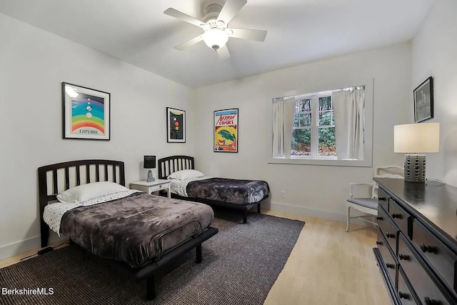 2017 Monterey Rd, Otis, MA 01253 - bedroom with light wood finished floors and a ceiling fan