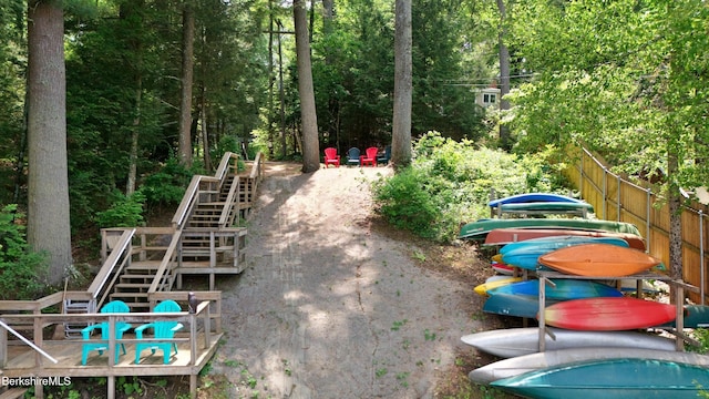 51 Downs Rd, New Marlborough, MA 01230 - view of yard featuring stairway