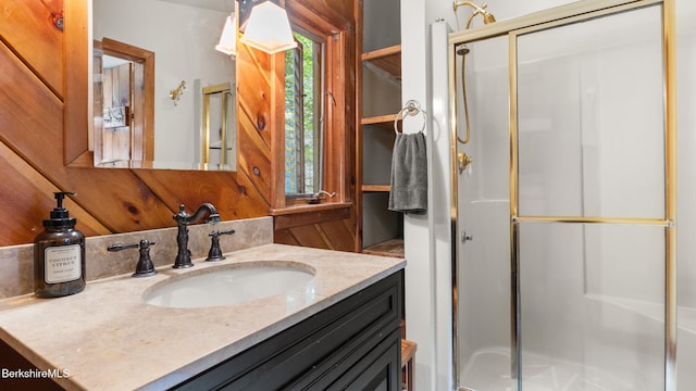 51 Downs Rd, New Marlborough, MA 01230 - bathroom featuring a shower stall and vanity