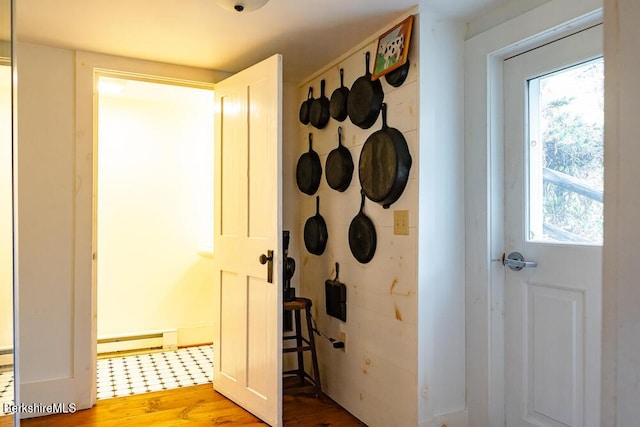 interior space featuring wood-type flooring