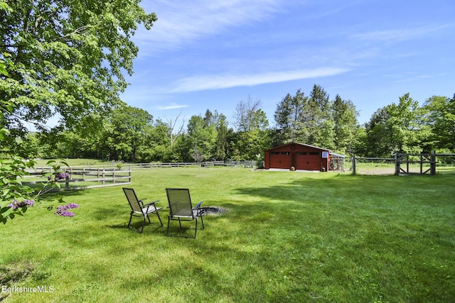 288 Johnson Rd, Dalton, MA 01226 - view of yard with an outbuilding, a detached garage, and view of scattered trees