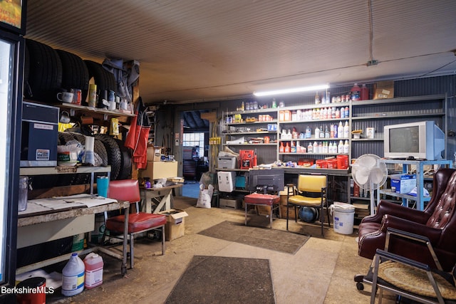 view of storage area