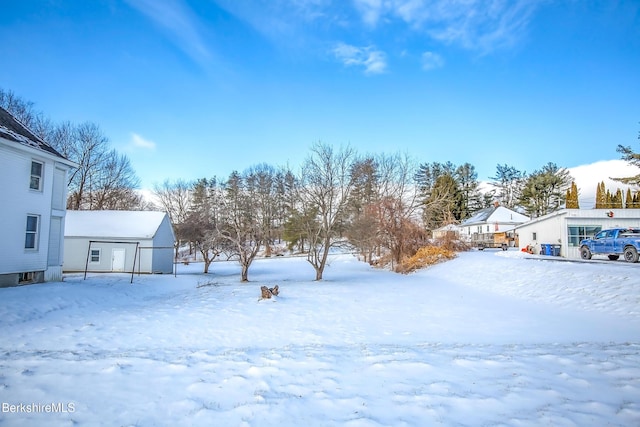 view of snowy yard