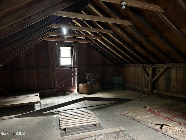 view of attic