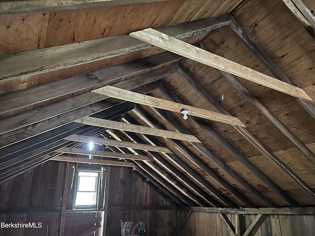 view of attic