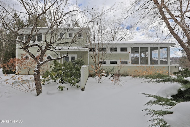 exterior space with a sunroom