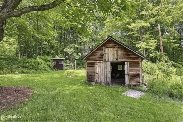 40 Silver St, Lanesborough, MA 01237 - view of shed with a view of trees