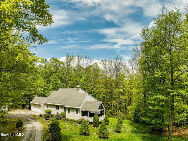 232 Harrington Rd, Otis, MA 01253 - aerial view of property and surrounding area with a forest