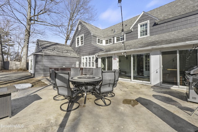 view of patio with grilling area