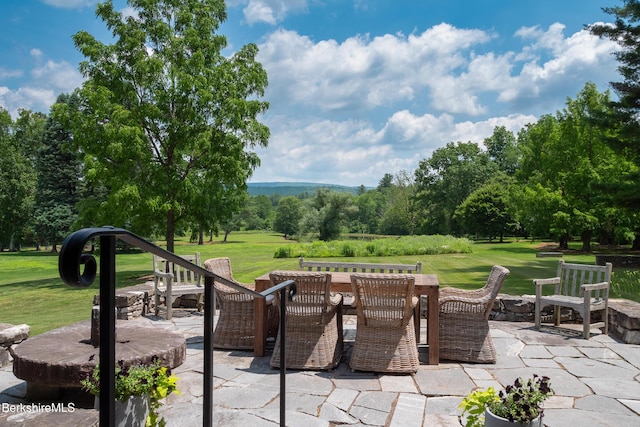 25 Sheffield Rd, Egremont, MA 01230 - view of patio featuring outdoor dining space