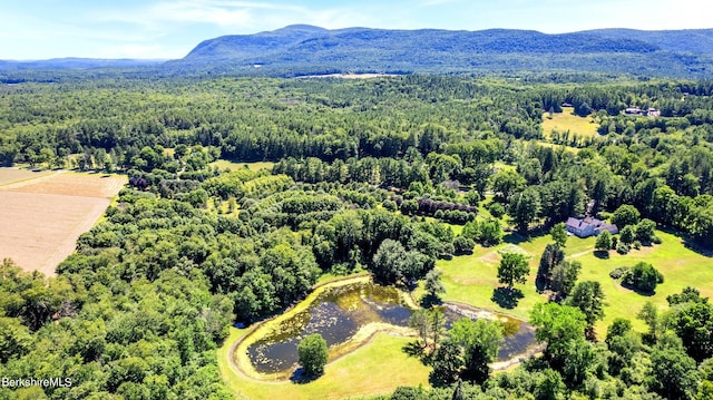 aerial view featuring a mountain view