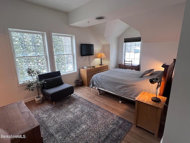 bedroom featuring wood-type flooring