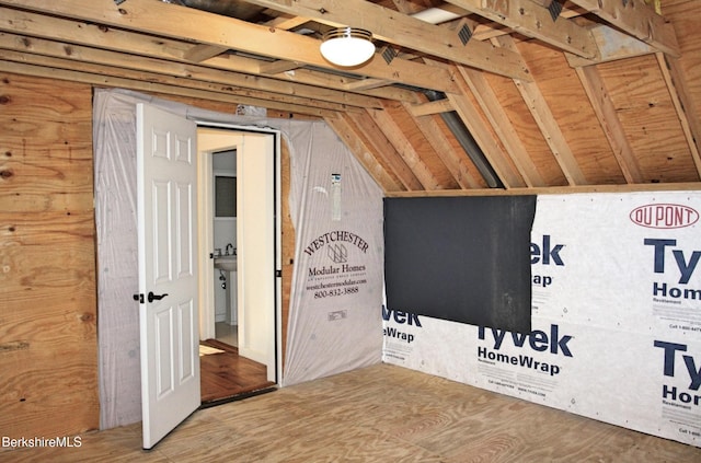 view of attic