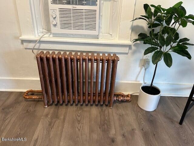 31 Richmond Ln, Adams, MA 01220 - detailed view of radiator heating unit and wood finished floors