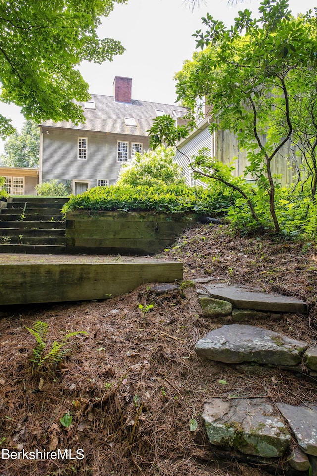 view of yard featuring a deck