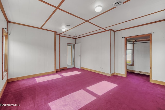 450 E Main St, North Adams, MA 01247 - unfurnished bedroom featuring carpet flooring and wooden walls