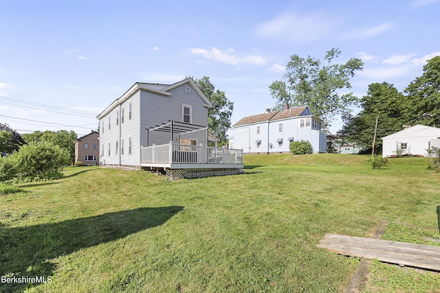 450 E Main St, North Adams, MA 01247 - view of green lawn featuring a wooden deck
