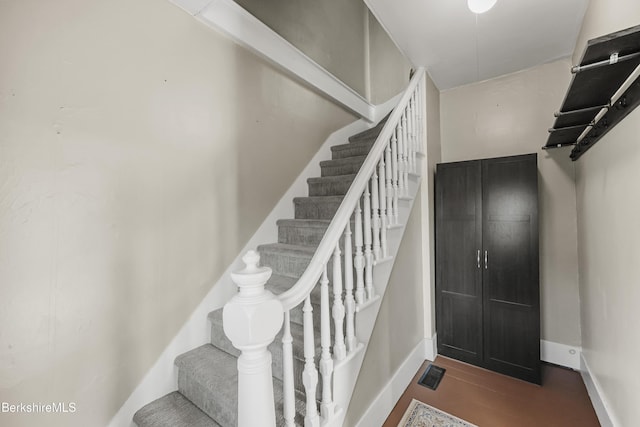 450 E Main St, North Adams, MA 01247 - stairway featuring baseboards and wood finished floors