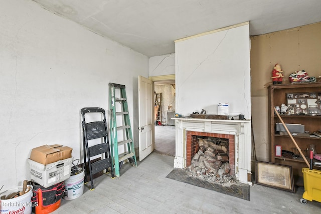 1 Pittsfield Rd, Lenox, MA 01240 - living room featuring a brick fireplace
