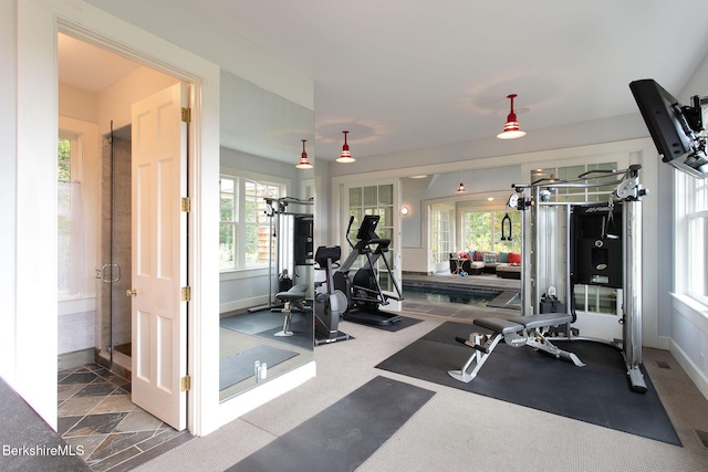 view of exercise room