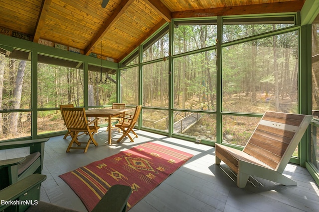 812 Canaan Southfield Rd, New Marlborough, MA 01259 - sunroom / solarium featuring outdoor dining space and a wooded view