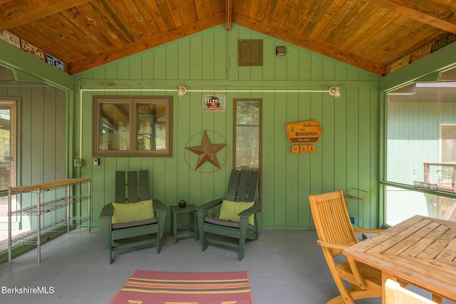 812 Canaan Southfield Rd, New Marlborough, MA 01259 - sunroom featuring vaulted ceiling
