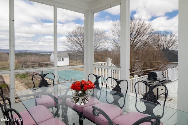 view of sunroom / solarium