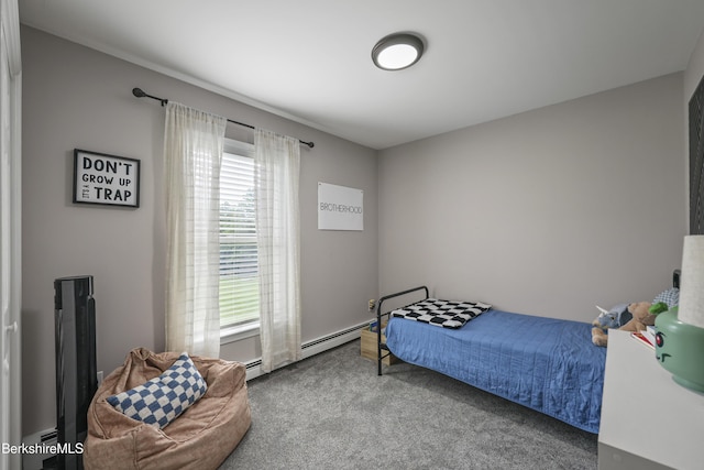 679 Middle Pownal Rd, Pownal, VT 05261 - bedroom featuring carpet and baseboard heating