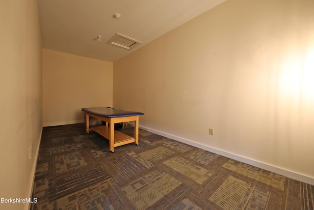 458 Monterey Rd, Great Barrington, MA 01230 - playroom with baseboards, carpet floors, and attic access