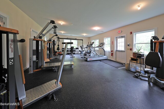 458 Monterey Rd, Great Barrington, MA 01230 - exercise room featuring baseboards
