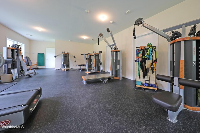 458 Monterey Rd, Great Barrington, MA 01230 - exercise room featuring baseboards