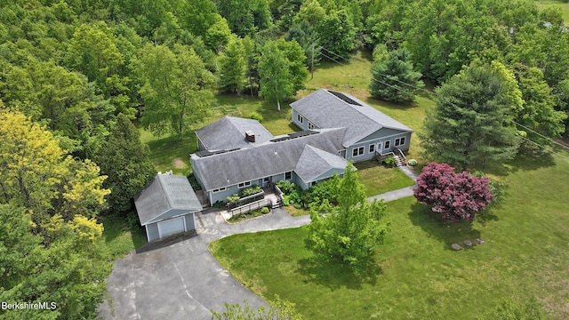 458 Monterey Rd, Great Barrington, MA 01230 - aerial view of property and surrounding area featuring a forest