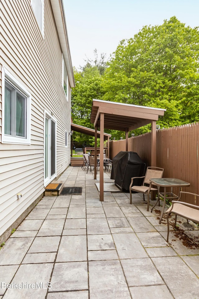 144 Brombach St, Pittsfield, MA 01201 - view of patio featuring area for grilling and outdoor dining space