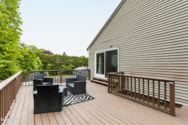 144 Brombach St, Pittsfield, MA 01201 - wooden terrace with outdoor lounge area