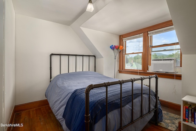 163 Cole Ave, Williamstown, MA 01267 - bedroom with hardwood / wood-style flooring and cooling unit