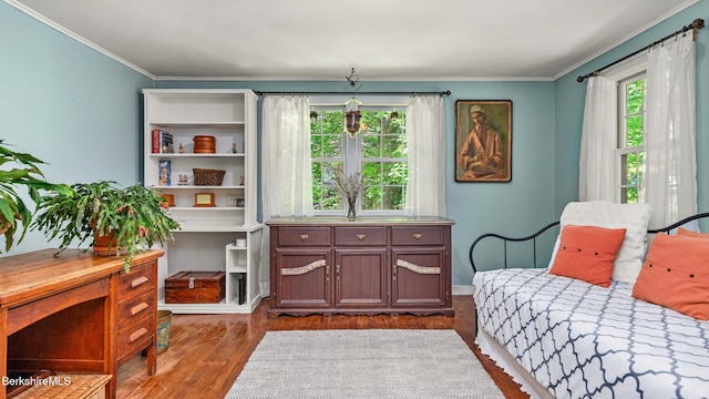 204 Cottage St, Great Barrington, MA 01236 - bedroom with multiple windows, crown molding, and wood finished floors