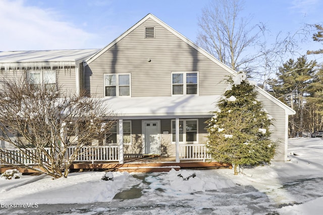 view of front of house featuring covered porch