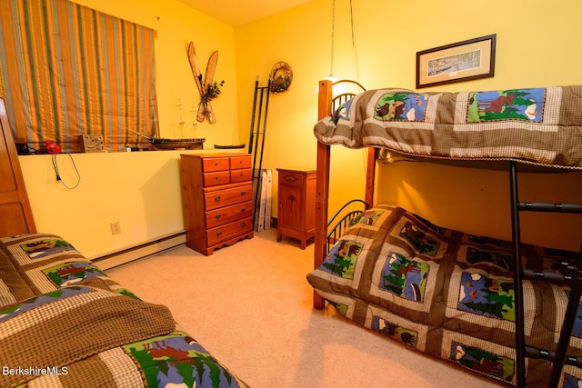 303 Lakeshore Dr, Sandisfield, MA 01255 - carpeted bedroom featuring a baseboard radiator