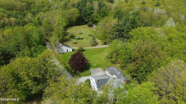 924 Henderson Rd, Williamstown, MA 01267 - view from above of property with a heavily wooded area