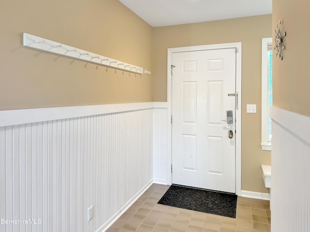 entryway with tile patterned flooring