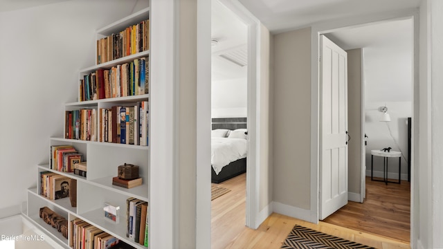 hall featuring hardwood / wood-style flooring